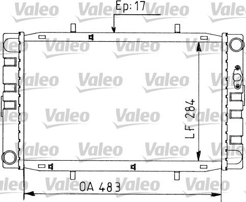 Valeo 730593 - Радіатор, охолодження двигуна autocars.com.ua