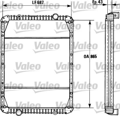 Valeo 730748 - Радіатор, охолодження двигуна autocars.com.ua