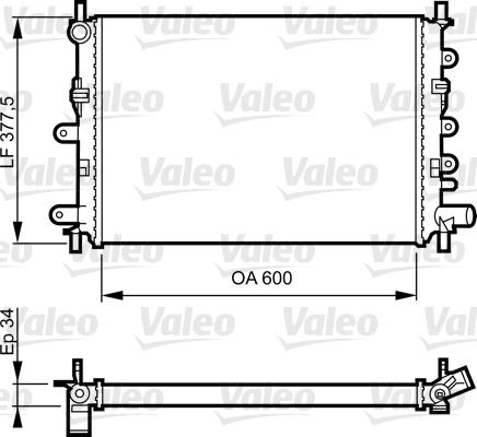 Valeo 730856 - Радиатор, охлаждение двигателя avtokuzovplus.com.ua