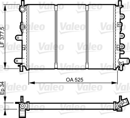 Valeo 730858 - Радіатор, охолодження двигуна autocars.com.ua