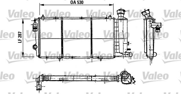 Valeo 730896 - Радіатор, охолодження двигуна autocars.com.ua