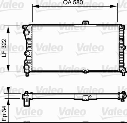 Valeo 730980 - Радіатор, охолодження двигуна autocars.com.ua