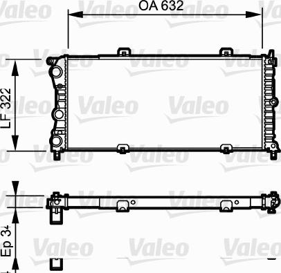 Valeo 730981 - Радіатор, охолодження двигуна autocars.com.ua