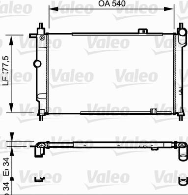 Valeo 730993 - Радіатор, охолодження двигуна autocars.com.ua