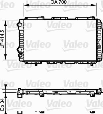 Valeo 730995 - Радиатор, охлаждение двигателя avtokuzovplus.com.ua