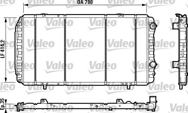 Valeo 730998 - Радиатор, охлаждение двигателя avtokuzovplus.com.ua