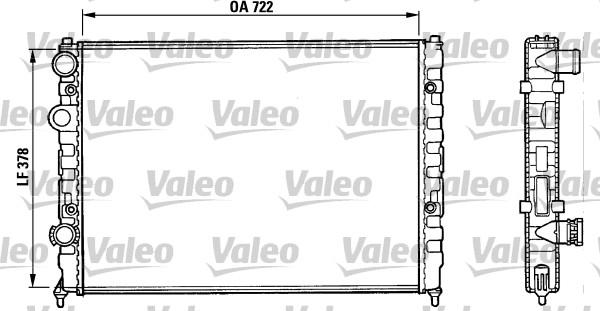 Valeo 731006 - Радіатор, охолодження двигуна autocars.com.ua