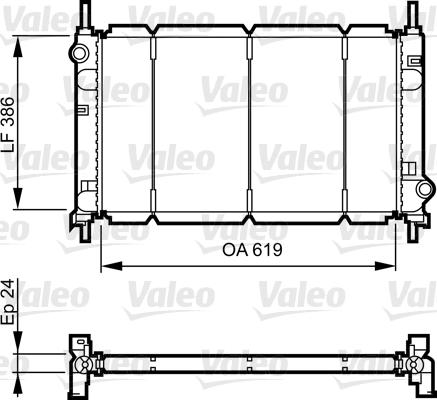 Valeo 731011 - Радіатор, охолодження двигуна autocars.com.ua