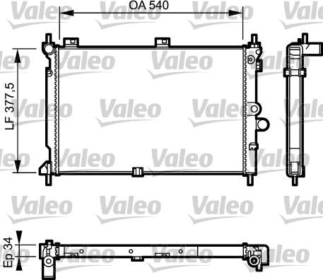 Valeo 731022 - Радіатор, охолодження двигуна autocars.com.ua