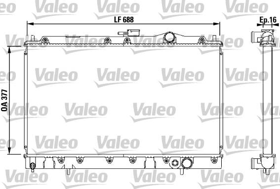 Valeo 731055 - Радіатор, охолодження двигуна autocars.com.ua