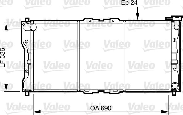 Valeo 731073 - Радиатор, охлаждение двигателя avtokuzovplus.com.ua