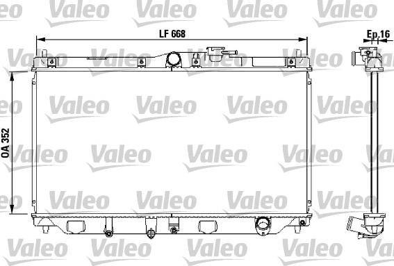Valeo 731076 - Радіатор, охолодження двигуна autocars.com.ua