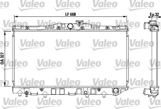 Valeo 731095 - Радіатор, охолодження двигуна autocars.com.ua