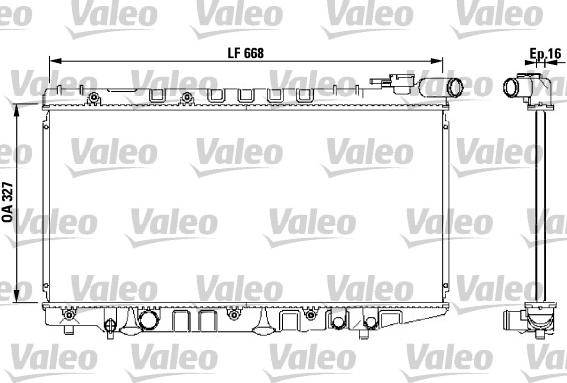 Valeo 731106 - Радіатор, охолодження двигуна autocars.com.ua