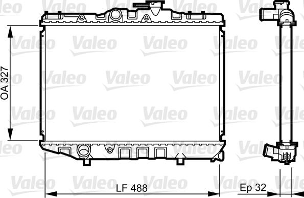 Valeo 731122 - Радіатор, охолодження двигуна autocars.com.ua