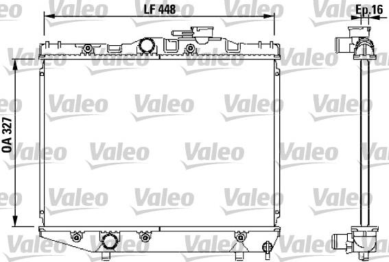 Valeo 731124 - Радіатор, охолодження двигуна autocars.com.ua