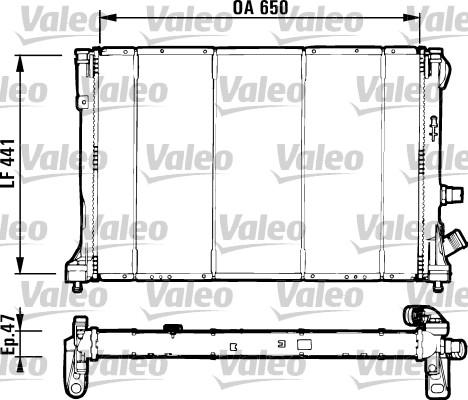 Valeo 731129 - Радіатор, охолодження двигуна autocars.com.ua