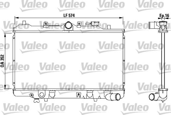 Valeo 731142 - Радіатор, охолодження двигуна autocars.com.ua