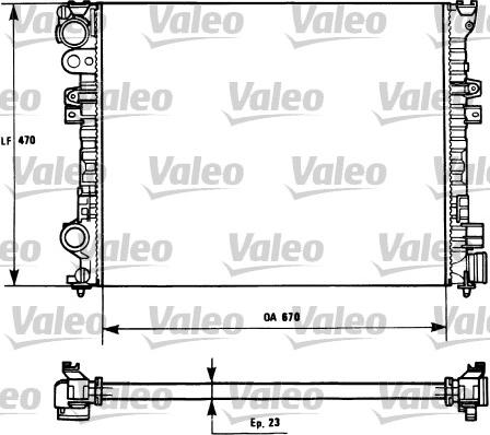 Valeo 731166 - Радіатор, охолодження двигуна autocars.com.ua