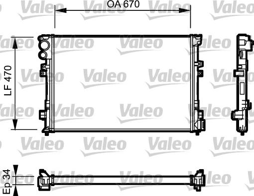 Valeo 731168 - Радиатор, охлаждение двигателя avtokuzovplus.com.ua