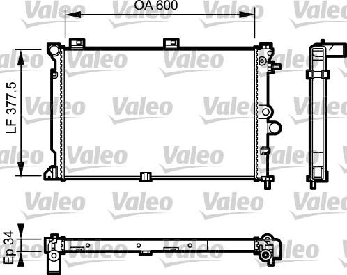 Valeo 731170 - Радіатор, охолодження двигуна autocars.com.ua