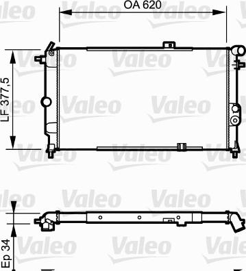 Valeo 731174 - Радіатор, охолодження двигуна autocars.com.ua