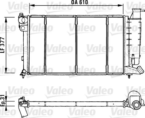 Valeo 731181 - Радіатор, охолодження двигуна autocars.com.ua