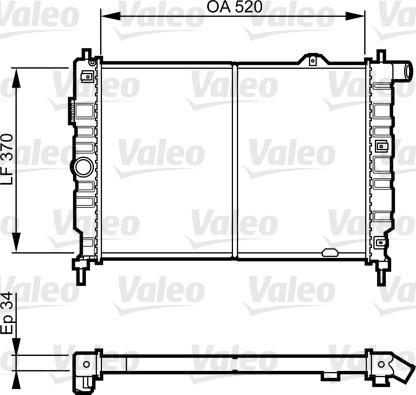 Valeo 731217 - Радіатор, охолодження двигуна autocars.com.ua