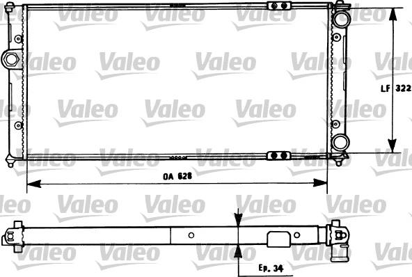 Valeo 731266 - Радиатор, охлаждение двигателя avtokuzovplus.com.ua