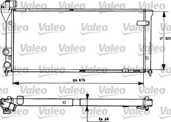 Valeo 731270 - Радиатор, охлаждение двигателя avtokuzovplus.com.ua