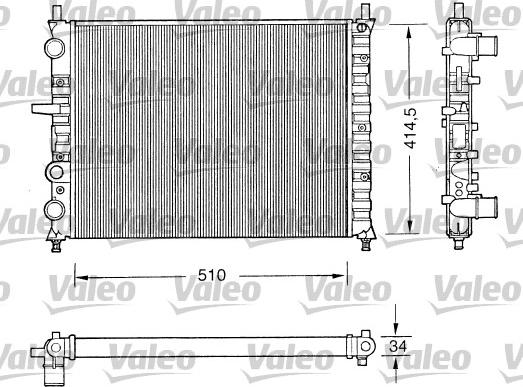 Valeo 731303 - Радіатор, охолодження двигуна autocars.com.ua