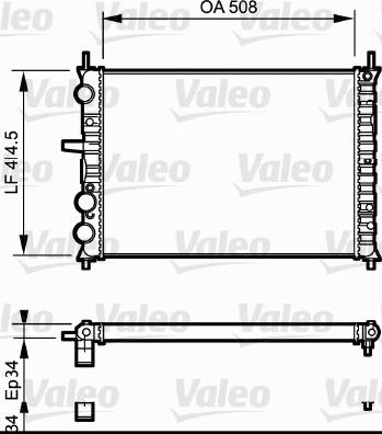 Valeo 731306 - Радіатор, охолодження двигуна autocars.com.ua