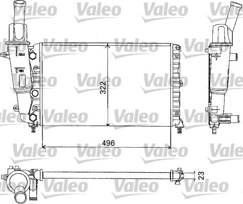 Valeo 731375 - Радіатор, охолодження двигуна autocars.com.ua