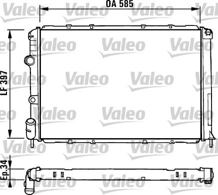 Valeo 731380 - Радіатор, охолодження двигуна autocars.com.ua