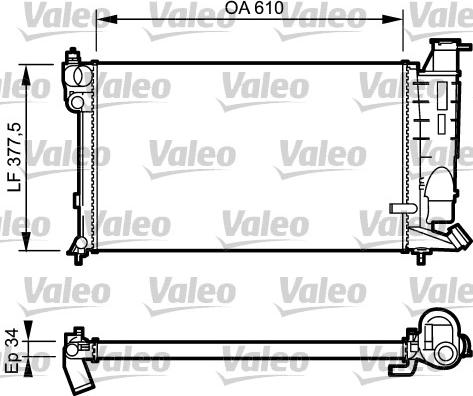 Valeo 731391 - Радіатор, охолодження двигуна autocars.com.ua