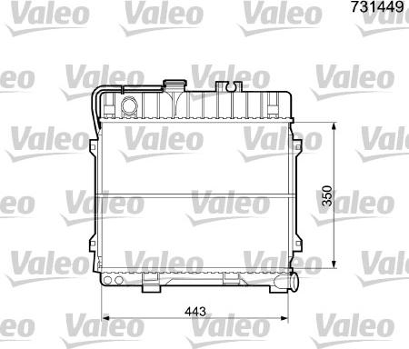 Valeo 731449 - Радіатор, охолодження двигуна autocars.com.ua