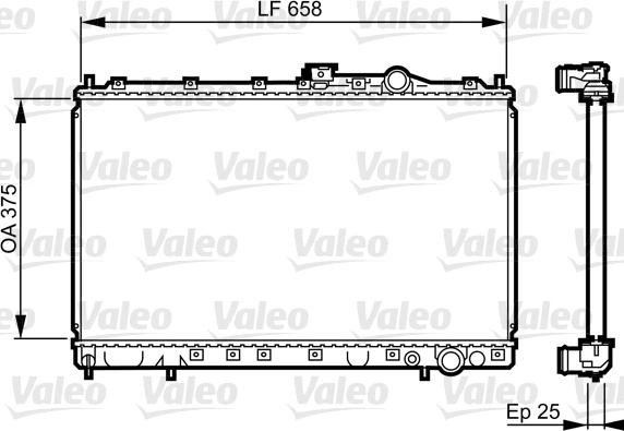 Valeo 731451 - Радіатор, охолодження двигуна autocars.com.ua