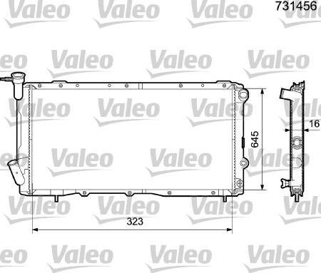 Valeo 731456 - Радіатор, охолодження двигуна autocars.com.ua