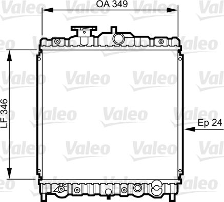 Valeo 731458 - Радіатор, охолодження двигуна autocars.com.ua