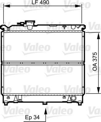 Valeo 731463 - Радіатор, охолодження двигуна autocars.com.ua