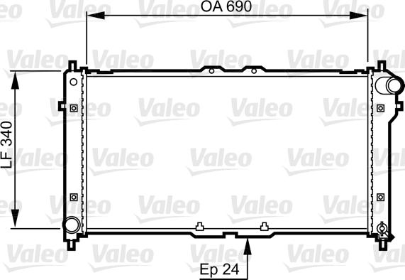 Valeo 731466 - Радіатор, охолодження двигуна autocars.com.ua