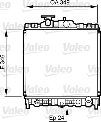 Valeo 731473 - Радиатор, охлаждение двигателя avtokuzovplus.com.ua