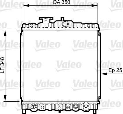 Valeo 731474 - Радиатор, охлаждение двигателя avtokuzovplus.com.ua