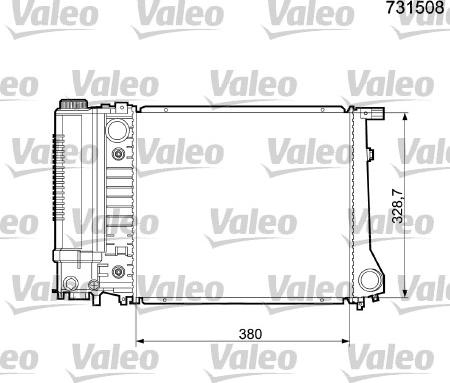 Valeo 731508 - Радіатор, охолодження двигуна autocars.com.ua