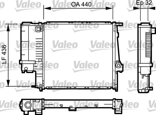 Valeo 731511 - Радіатор, охолодження двигуна autocars.com.ua