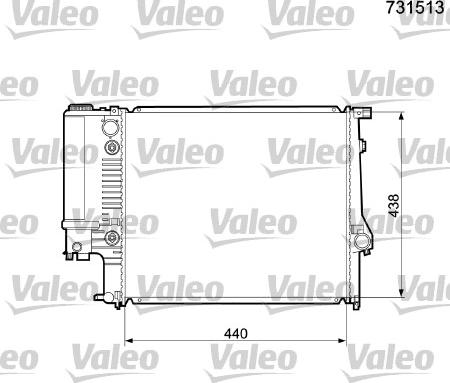 Valeo 731513 - Радіатор, охолодження двигуна autocars.com.ua