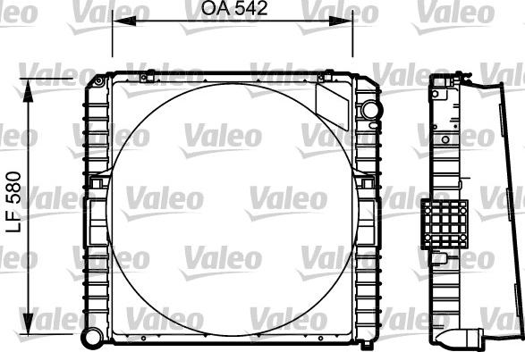 Valeo 731534 - Радіатор, охолодження двигуна autocars.com.ua