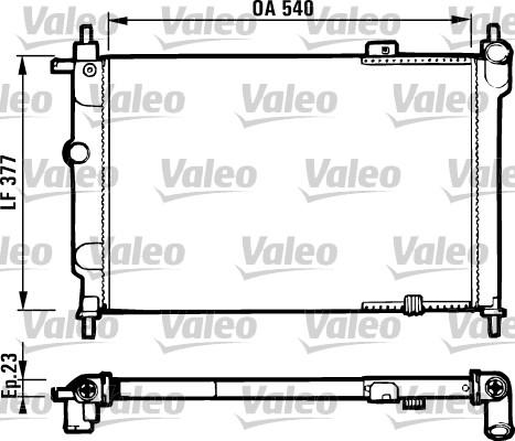 Valeo 731551 - Радіатор, охолодження двигуна autocars.com.ua