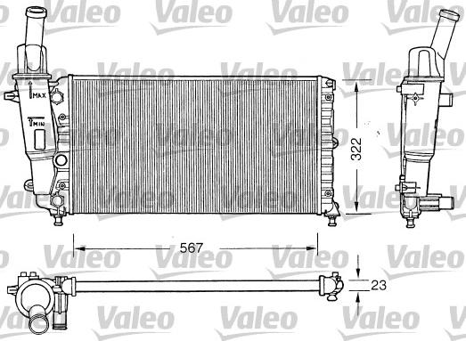 Valeo 731558 - Радіатор, охолодження двигуна autocars.com.ua