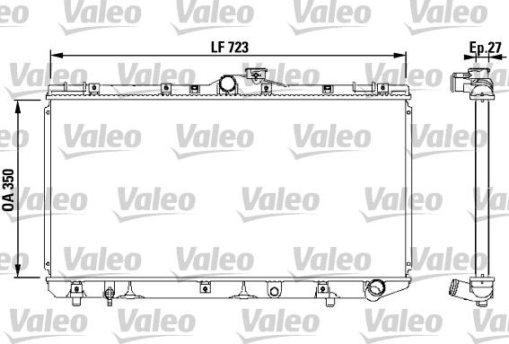 Valeo 731568 - Радіатор, охолодження двигуна autocars.com.ua